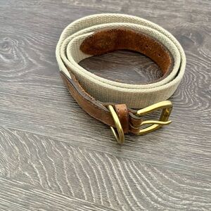 Fabric and leather belt